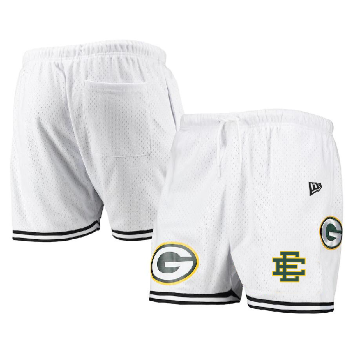 Men's Green Bay Packers Pro White/Green Shorts Men's Green Bay Packers Pro White/Green Shorts